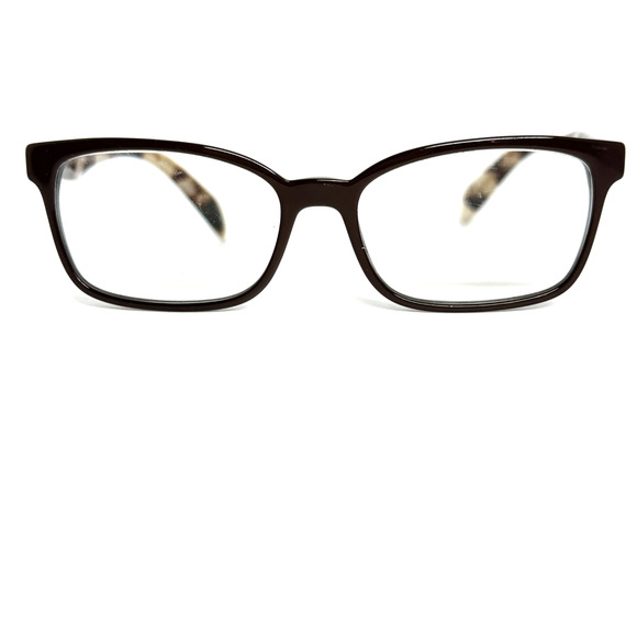 Prada VPR 18T DHO-1O1 Black White Brown Floral Eyeglasses Frames 53-16 140 18215 - Picture 1 of 7
